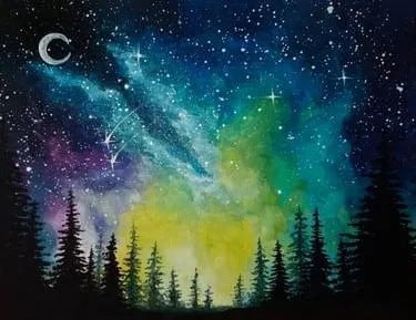 Moonlit-forest-milky-way
