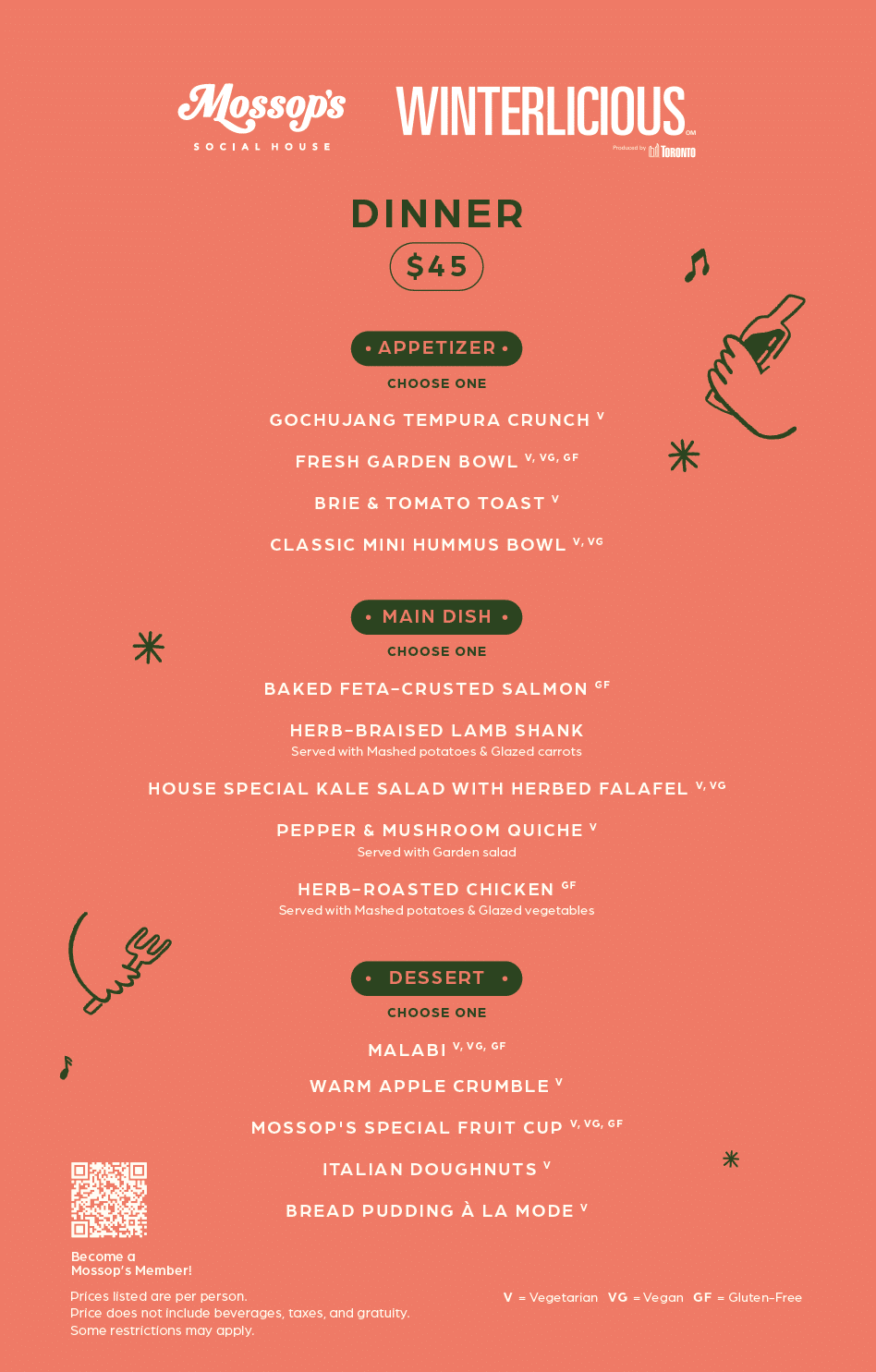 Winterlicious Toronto at Mossop&rsquo;s Social House | Financial District